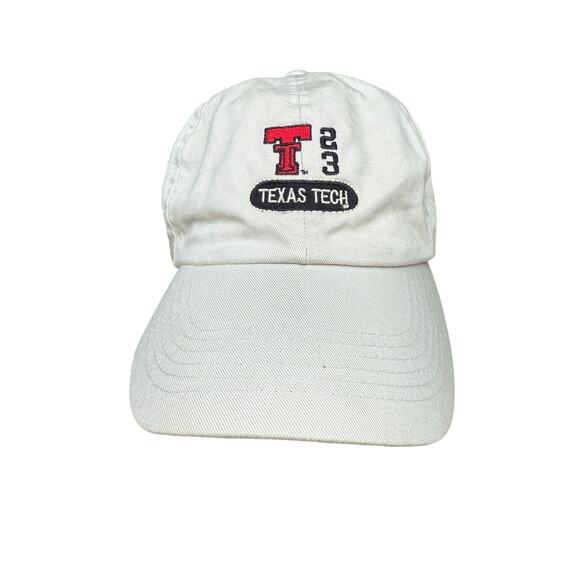 Texas Tech Red Raiders NCAA Jones and Mitchell Sportswear Hat 23‎ White Cream - Picture 1 of 9
